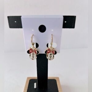 Minnie Mouse Gold Plated Huggie Earrings